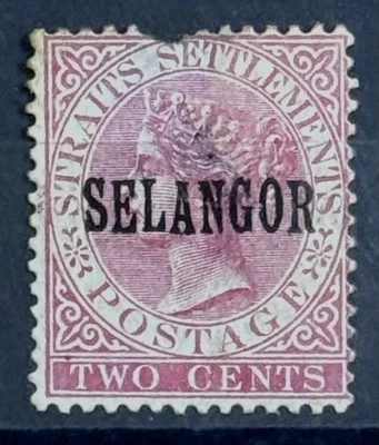 Malaya 1885-91 2c QV Straits Selangor Opt SG#33 Tipo 26 Como Nuevo NG (Sello R001) Foto 1 de 2