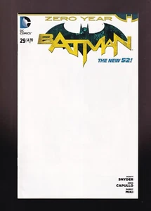 Batman 29 2014 ZERO YEAR DC Blank Cover Variant read description - Picture 1 of 3