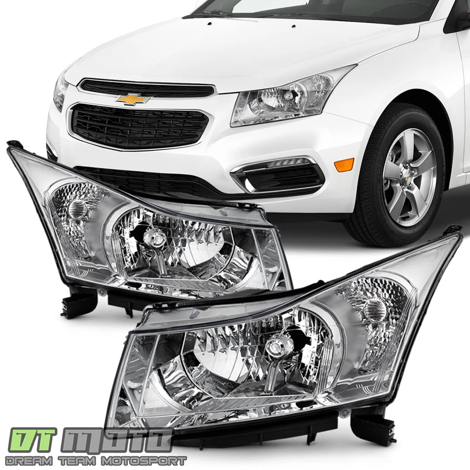 Par de faros cromados izquierda+derecha Chevy Cruze 2011 2012 2013 2014 2015 Foto 1 de 4