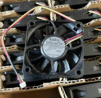 NDEC U60R12MGCB-52J24 6015 12V 0.16A 60*60*15MM 3Pin  Projector Cooling Fan - Image 1 of 2