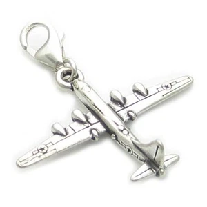 Bomber on clip sterling silver charm .925 x 1 Bombers charms. - Picture 1 of 5