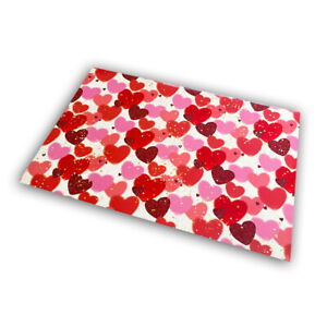 Red & Pink Hearts Gift Wrap Wrapping Paper Valentines Day + Ribbon & Gift Tags