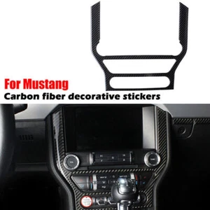 NEW Carbon Fiber Interior CD Panel Decor Cover Trim For Ford Mustang 2015~2020 . - Bild 1 von 7