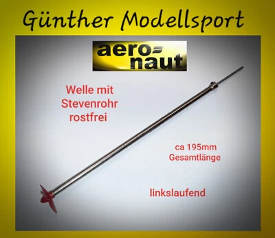 aeronaut Bootsantrieb, Welle+Stevenrohr+Schraube, 7020/07 Günther Modellsport - Bild 1 von 2