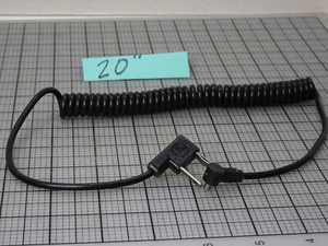 PARAMOUNT USA 20 inch Long Heavy Duty Coiled Sync Cord 2 prongs + male contact* - Picture 1 of 3