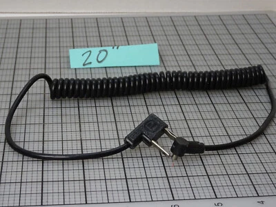 PARAMOUNT USA 20 inch Long Heavy Duty Coiled Sync Cord 2 prongs + male contact* - Image 1 of 3