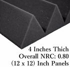 12 Pack(12x12x4)Inch Wedge Acoustic Foam Panel Soundproofing Studio Wall/Ceiling