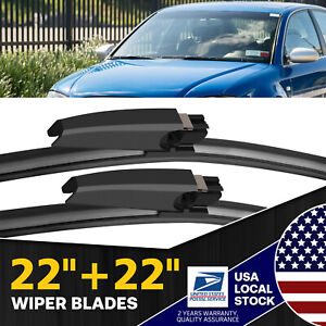 22"&22" Front Windscreen Wiper Blades For Mercedes-Benz CLK500 CLK550 CLK320