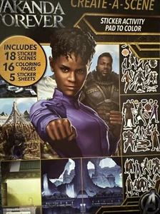 Black Panther Wakanda Forever Create-A-Scene Sticker Pad Marvel Bendon 2022 - Picture 1 of 7