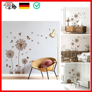 Löwenzahn Wandsticker Blumen Wandtattoo Pusteblume Schmetterlinge Wandaufkleb... - Bild 1 von 9