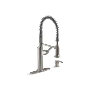KOHLER Sous Pro-Style Pull Down Sprayer Kitchen Faucet in Stainless Steel - Picture 1 of 11