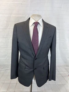 Ermenegildo Zegna Men's Dark Gray Plaid Wool Blazer 40L $2,195 - Picture 1 of 9