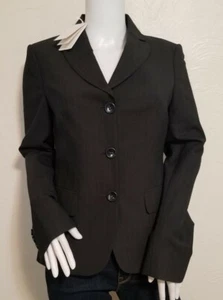 Nuevo con etiquetas Traje de Viaje The Limited Perfect Talla 4 Mujer Marrón Rayas Mezcla de Lana Blazer - Imagen 1 de 5