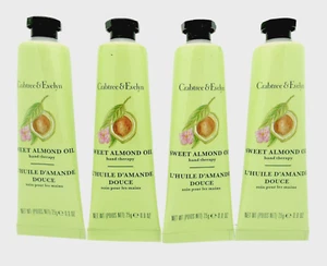 Crabtree & Evelyn Hand Cream Sweet Almond Oil Lot x 4 Hand Therapy .9 oz Sealed - Picture 1 of 2