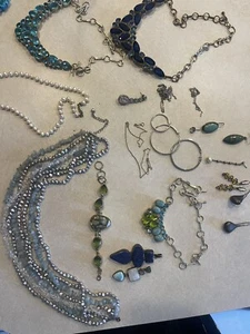 Sterling Silver Metals, Precious Gemstones, Pearls, Turquoise, Jewelry 925 425g - Picture 1 of 8