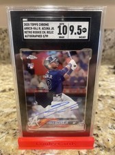 2020 Topps Chrome Retro Rookie Relic Ronald Acuna /99 Auto SGC 9.5 2018 Update