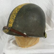 Original WWII M-1 Helmet Painted US Navy Landing Battalion LST