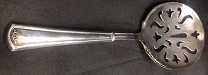 Pierced Serving Spoon Sterling Hollow Handle - 8 1/4 inch - Picture 1 of 4
