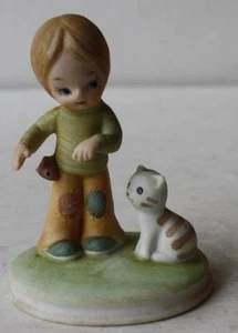 Child Mouse Figurine in Pocket Standing Cat Porcelain Miniature Lefton 03216 --- - Picture 1 of 1