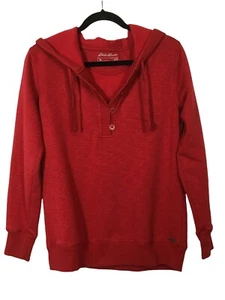 Damen Sweatshirt Eddie Bauer rot mit Kapuze super Größe M - Bild 1 von 4