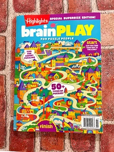 Highlights Supersize Edition "BRAINPLAY FOR PUZZLE PEOPLE" 50+ Types of Puzzles - Foto 1 di 1
