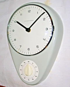 JUNGHANS MAX BILL KÜCHENUHR LICHTGRAU ATO MAT von 1962 orig. Bestzustand - Bild 1 von 6