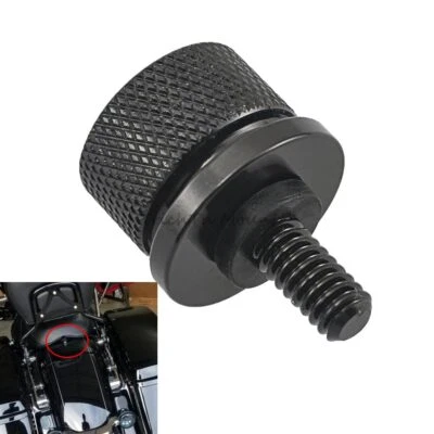 Tornillo de perno de asiento trasero negro para motocicleta apto para Harley Touring Dyna XL883 Foto 1 de 4