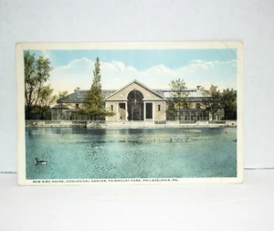 New Bird House Zoological Garden Fairmount Park Philadelphia Postcard Exterior - Picture 1 of 2