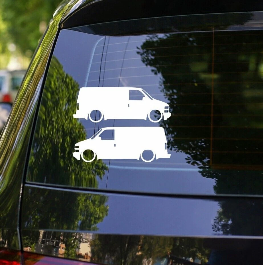 2x Calcomanías adhesivas bajadas de silueta de auto para camioneta de carga Chevrolet Astro 1995-05 Foto 1 de 3
