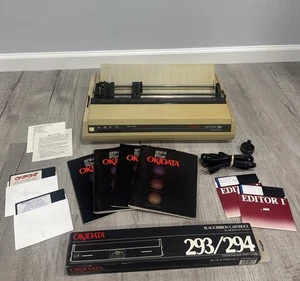 Okidata Microline 293 Dot Matrix Printer Vintage Discontinued Printer Powers On - Afbeelding 1 van 16