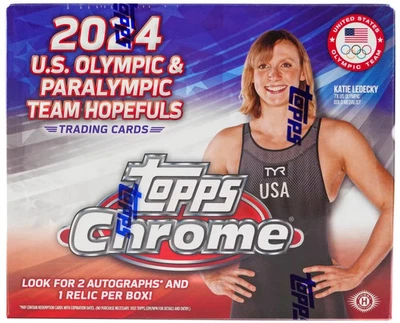 Caja de pasatiempos Topps 2024 cromada olímpica &amp;amp; paralímpica Hobbyfuls Foto 1 de 4