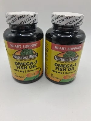 2x Aceite de pescado Omega3 Natures Blend 1000 mg. Sin mercurio 90 geles blandos Ea. Foto 1 de 4
