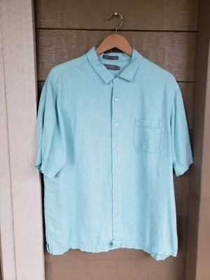 Daniel Cremieux Men’s Shirt, Size Large,  Light Mint Green 30% Linen - Image 1 of 4