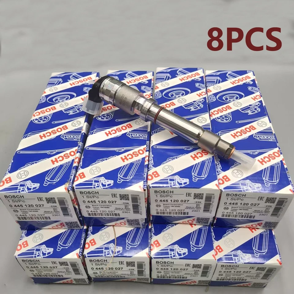 8X Inyectores de combustible 0986435504 Bosch para 2004,5-2005 GM Chevrolet 6,6 L LLY Duramax Foto 1 de 4