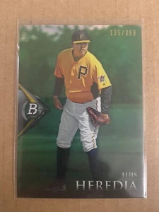 2014 Bowman Platinum Chrome Prospects Green Refractors #BPCP73 Luis Heredia /399 - Picture 1 of 2