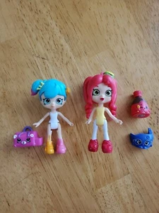 SHOPKINS 2 dolls/3 chopkings - Picture 1 of 6