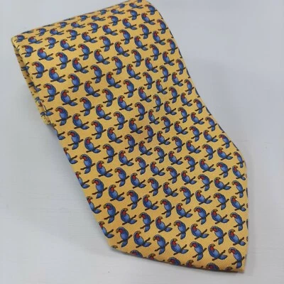 Gravata Beaufort Tie Rack papagaio 100% seda - Imagem 1 de 4