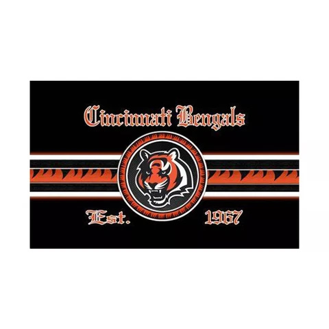Cincinnati Bengals Est. 1967 3X5 Flag Man Cave 3 x 5 Cover