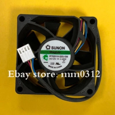 1pcs  SUNON PF70251VX-Q02U-S99 7025 70mm 12V 2.46W 4-wire cooling fan 4pin - Image 1 of 3