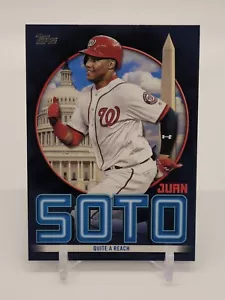 2021 Topps Series 2 Juan Soto QUITE A REACH Insert JSH9 Nationals BLUE Parallel - Picture 1 of 1