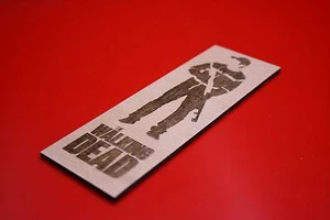 Wooden Bookmark Walking Dead Glen Silhouette Logo - Imagen 1 de 4