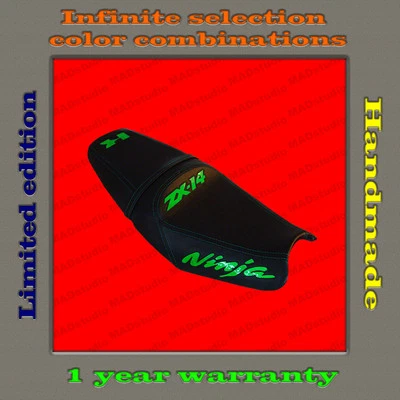 Design Seat Cover KAWASAKI NINJA ZX-14 (ZZR1400) 06-11 black+lime-gloss 001 - Image 1 of 4