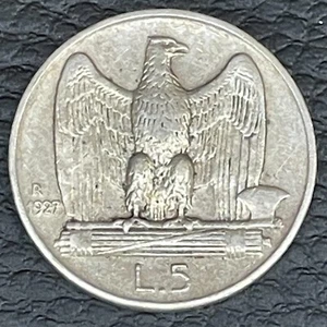 1927 R ITALIEN 🇮🇹 Silber 5 LIRA Münze, VITTORIO, EMANUELE (.835) 5g - Bild 1 von 3