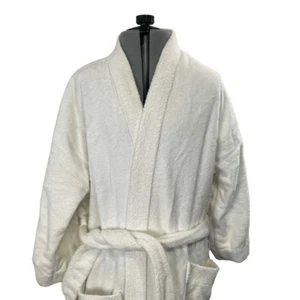Loungewear by Sea Island Terry Cloth Robe One Size White Made in USA Pool Resort - Picture 1 of 4