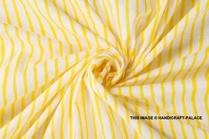 Hand Block Print Pure Cotton Running Loose Dressmaking Fabric 10 Yard Indian Art - Picture 1 of 5