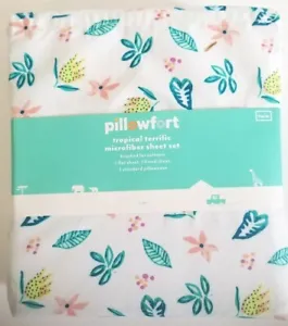 *Pillowfort Tropical Terrific Floral Microfiber Sheet Set, Twin Size, Multicolor - Picture 1 of 2