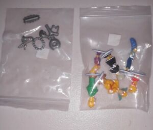 The Simpsons Clue Game Replacement Parts 6pc Lot Zinc Weapons and characters 