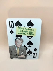 JACK PARR Tonight Show Flickback 1957 Trivia Challenge Playing Card MT free ship - Picture 1 of 2