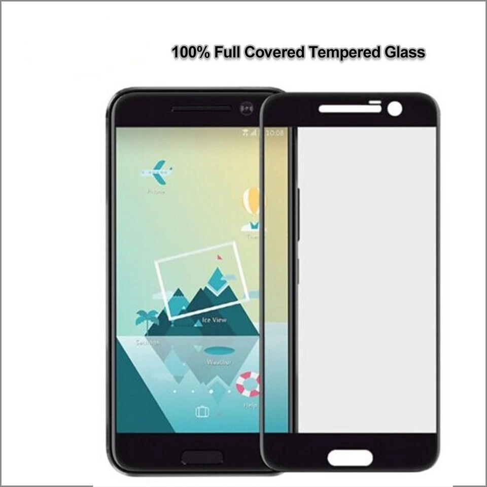 Full Screen Cover HTC U12+,U11,Desire 19s,20+ Tempered Glass Screen Protector  - Image 1 of 1