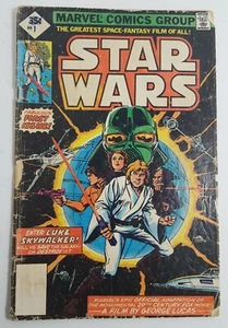 STAR WARS #1 MARVEL Comics Group 1977 REPRINT RELEASE VTG Lee,Thomas,Chaykin - Picture 1 of 10